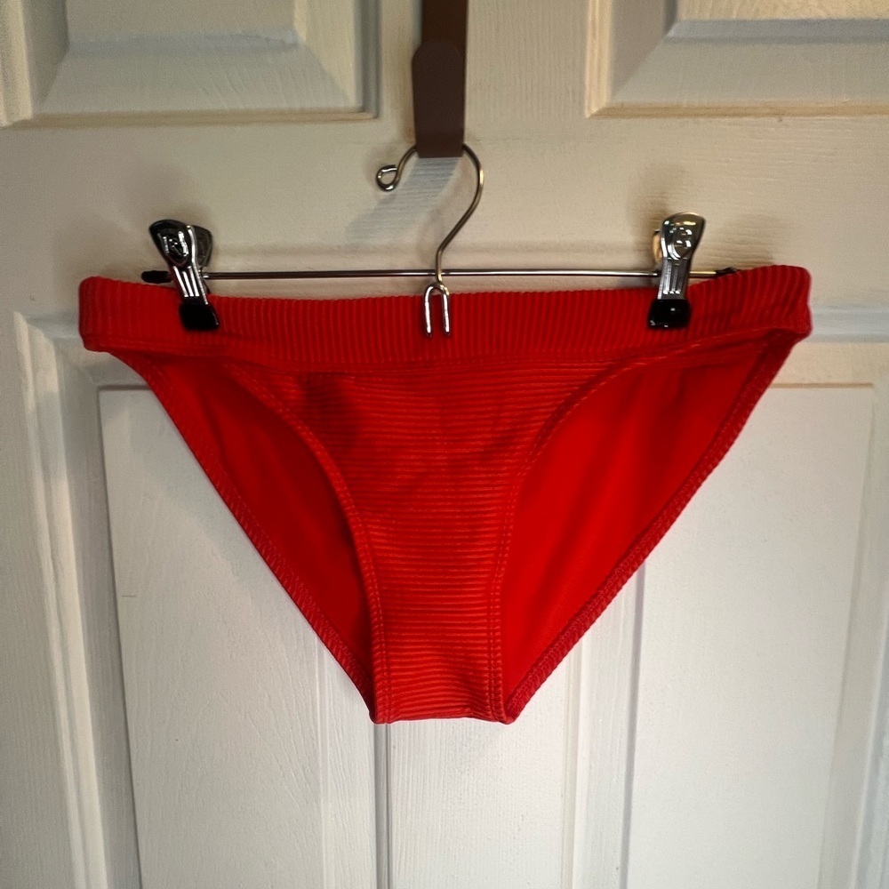 Orange Ribbed Bikini Set - Picture 3 of 6